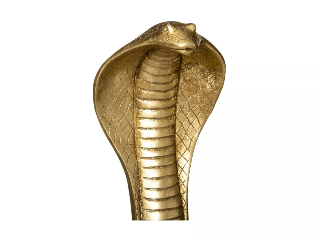 Objet décoratif Cobra en Résine Doré H 36 cm