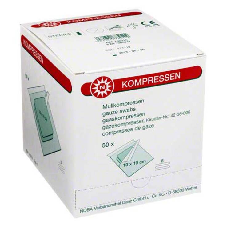 Mullkompressen 10x10cm 8-fac, 50X2 St