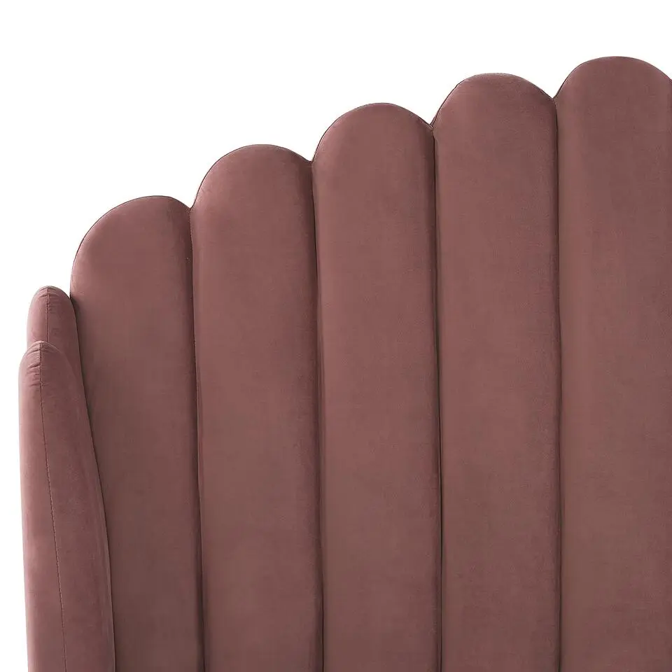 AMBILLOU - Tweepersoonsbed - Roze - 160 x 200 cm - Fluweel