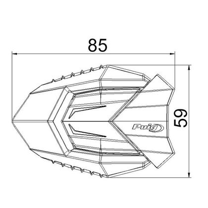 Pare-carter Puig Kit patins R19 - Noir