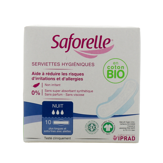 Serviettes hygiéniques de nuit Saforelle