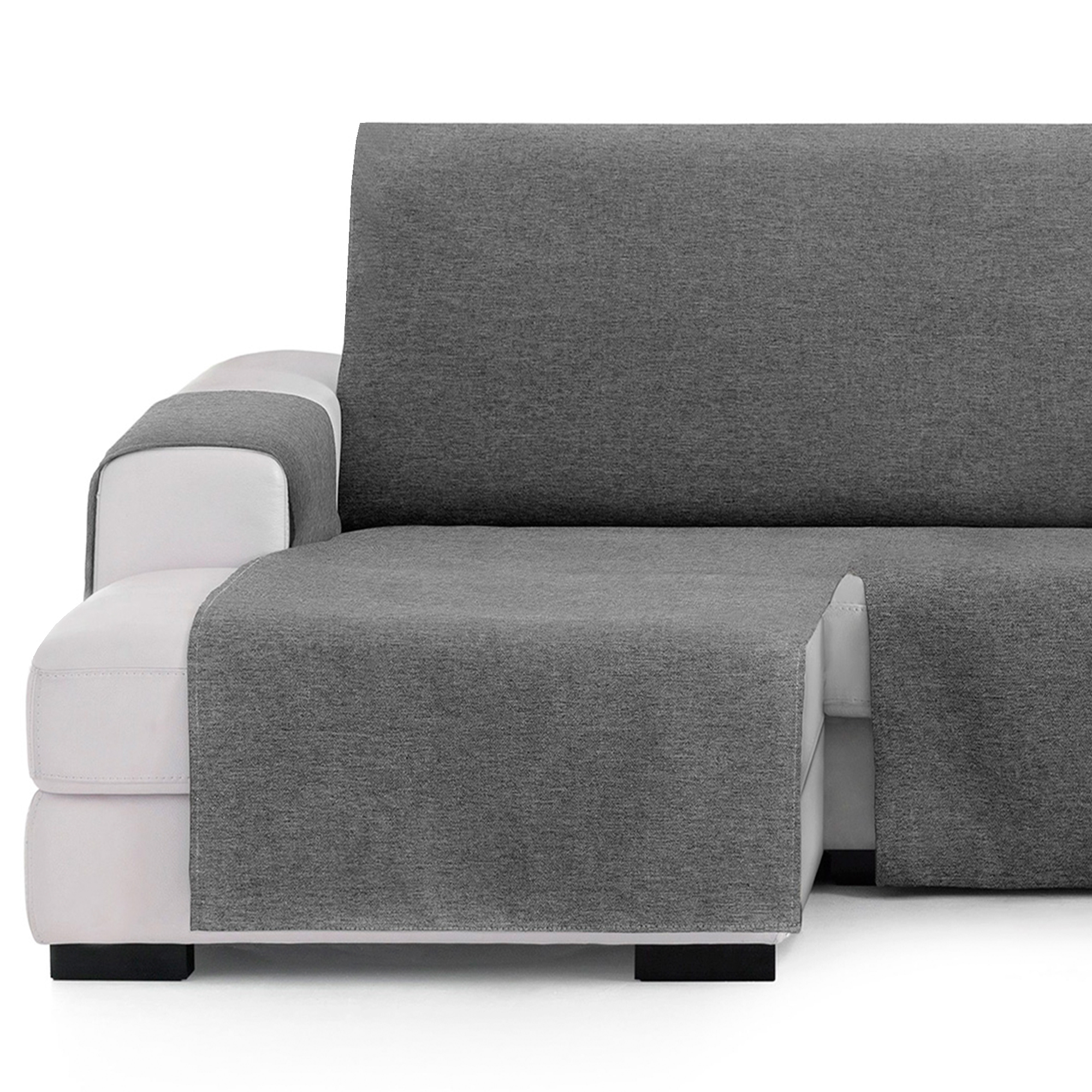 Capa protetora Vipalia para chaise longue esquerda, modelo Brisa 240, cinza escuro.