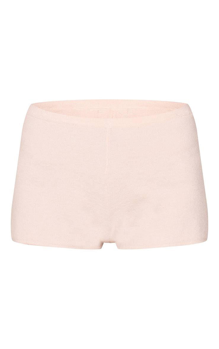 Crème Short Mini En Maille