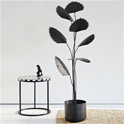 Plante déco en métal noir