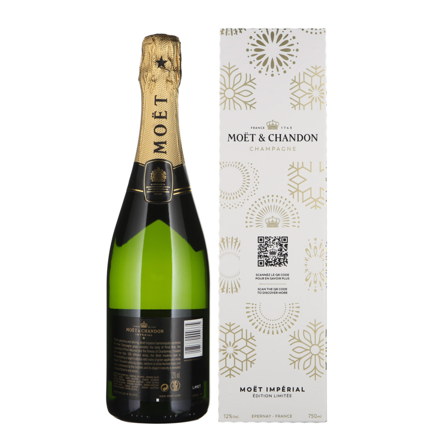Champagne AOC Brut Impérial Moët & Chandon Etui -75cl