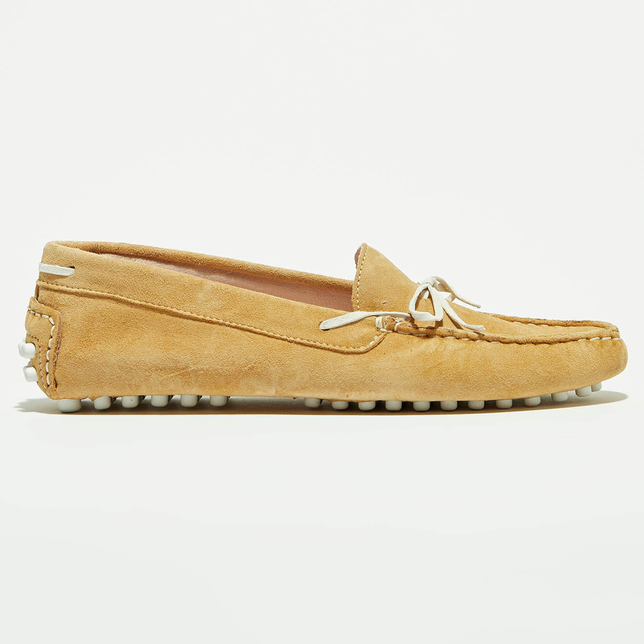 Flavio Création Mocassins en Velours de Cuir Mariela beige/blanc