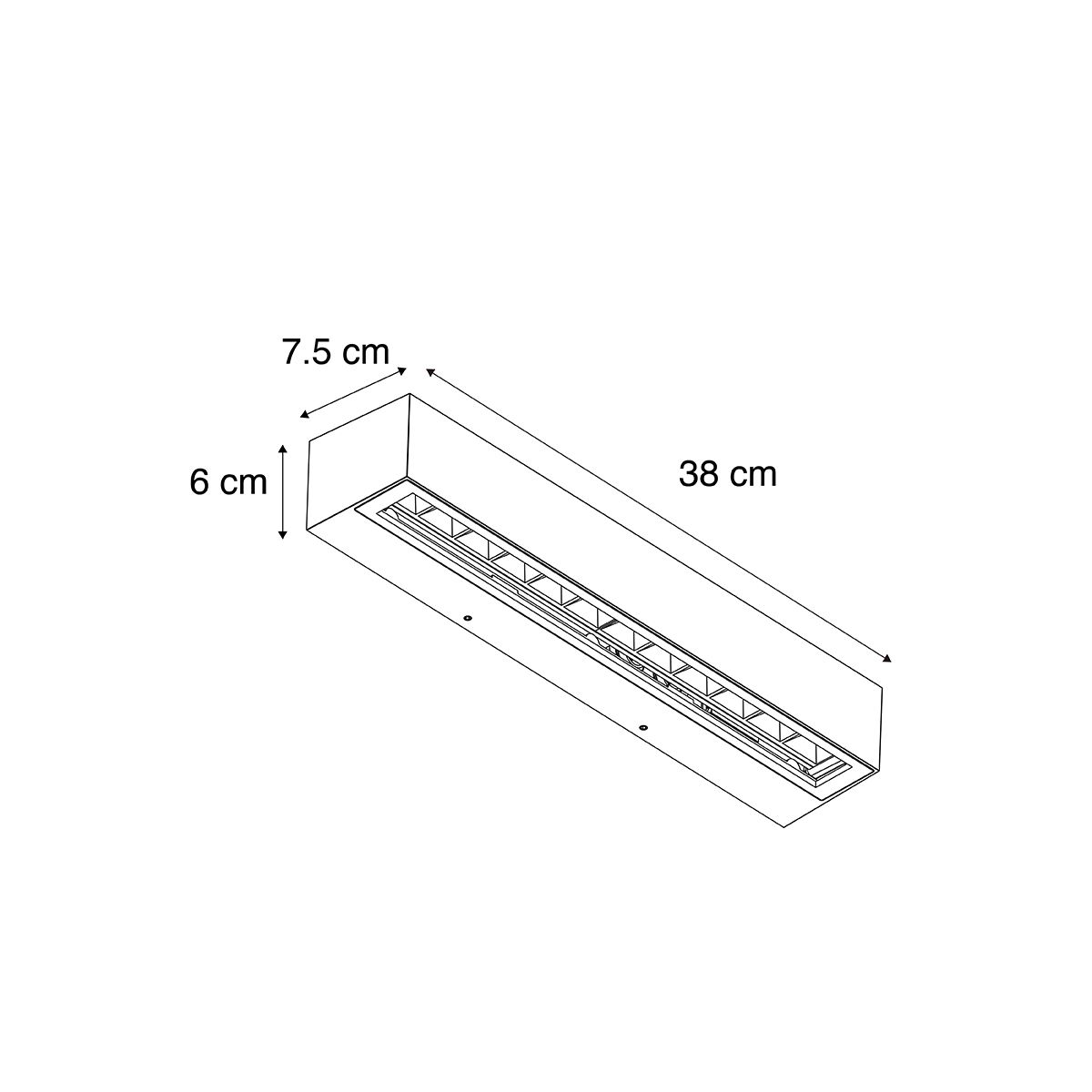 Industriële buiten wandlamp roestbruin 38cm incl. LED IP65 - Hannah