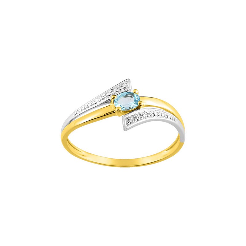 Bague Femme - topaze - Or 9 Carats