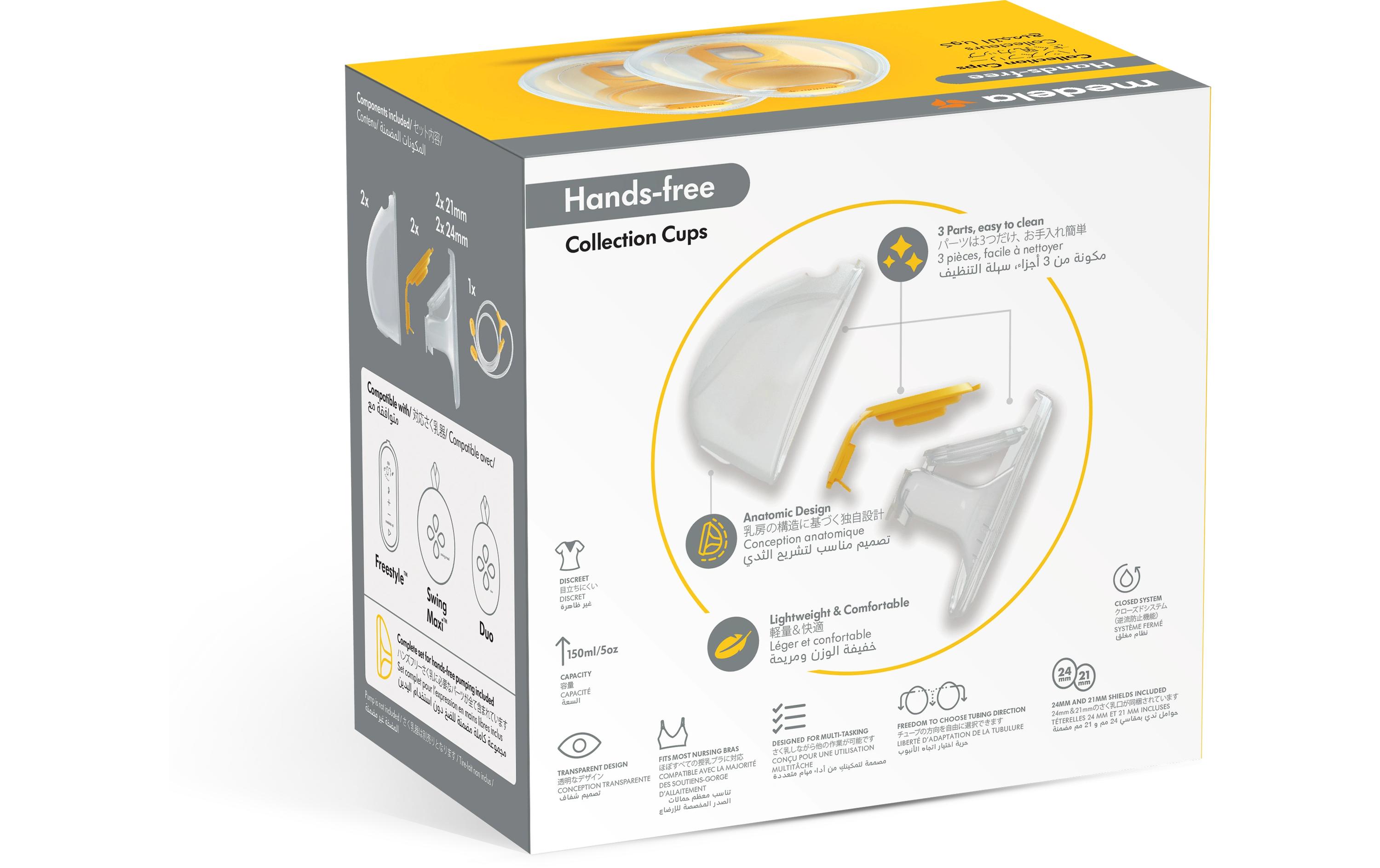 Hands-free Doppelpumpset für Freestyle und Swing MaxiDoppelabpumpset kompatibel mit Freestyle oder Swing Maxi