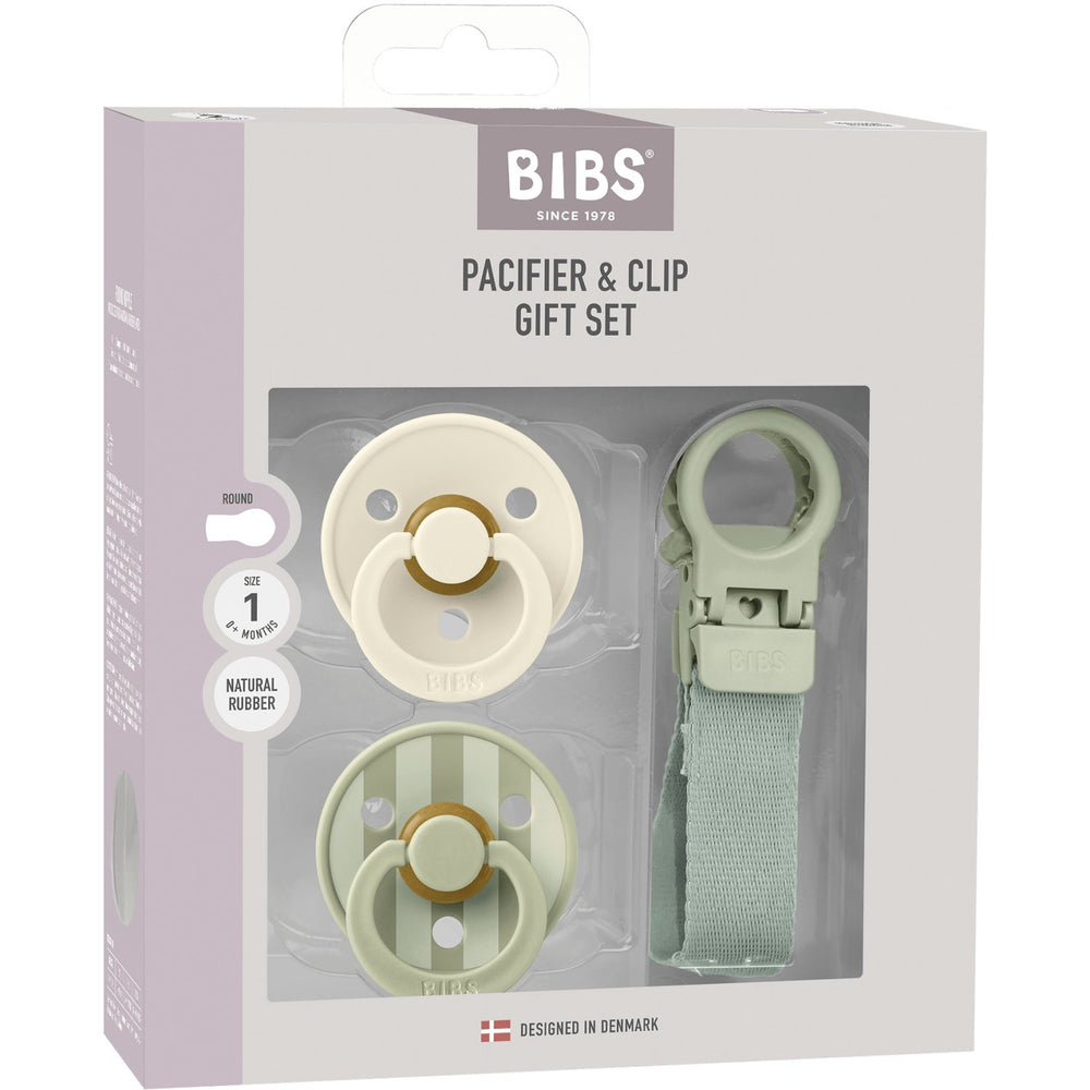Køb Bibs Sage Colour Sut & Loop Clip Gift Sæt Latex