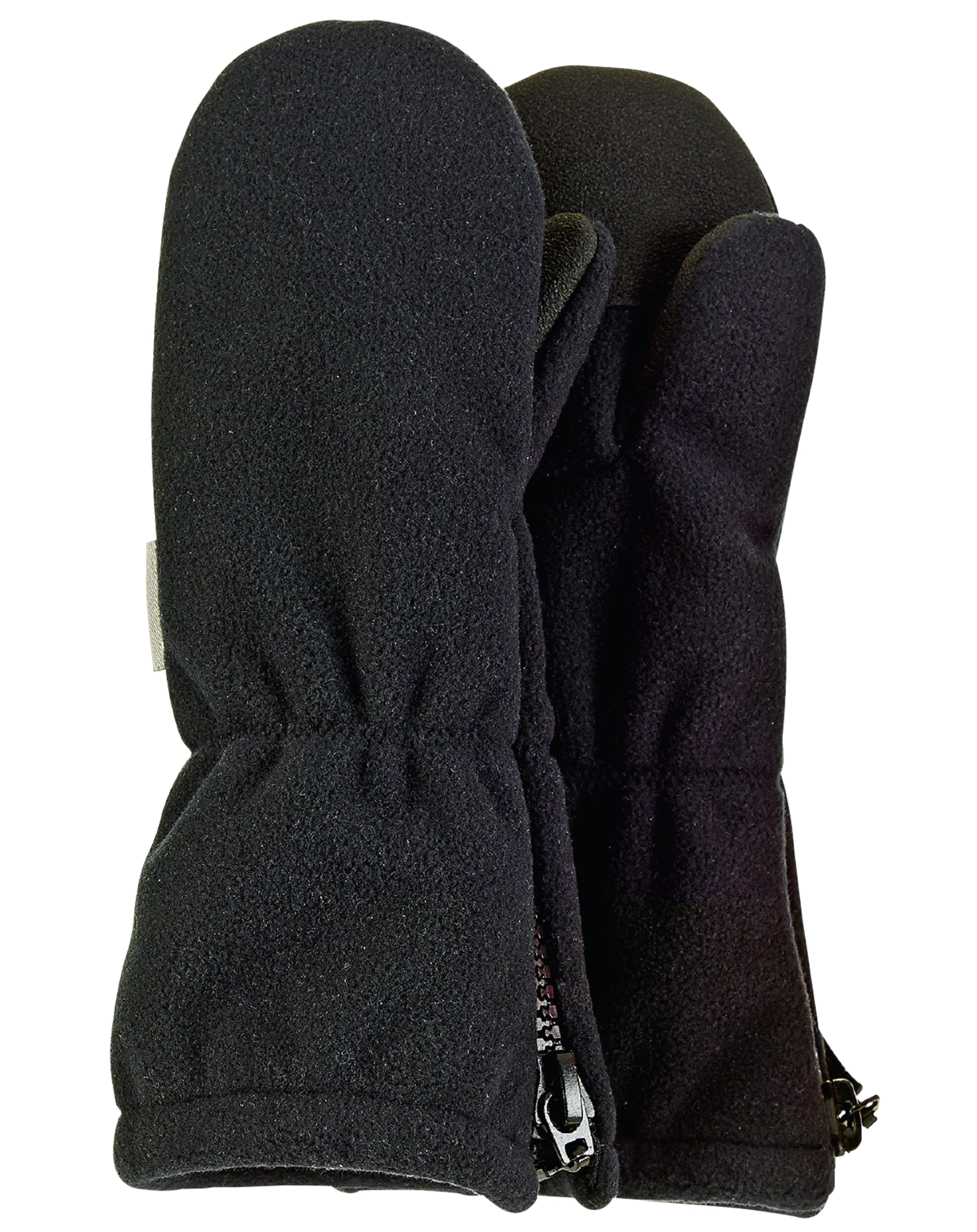 Fleece-Fäustlinge STULPE mit Zipper in schwarz