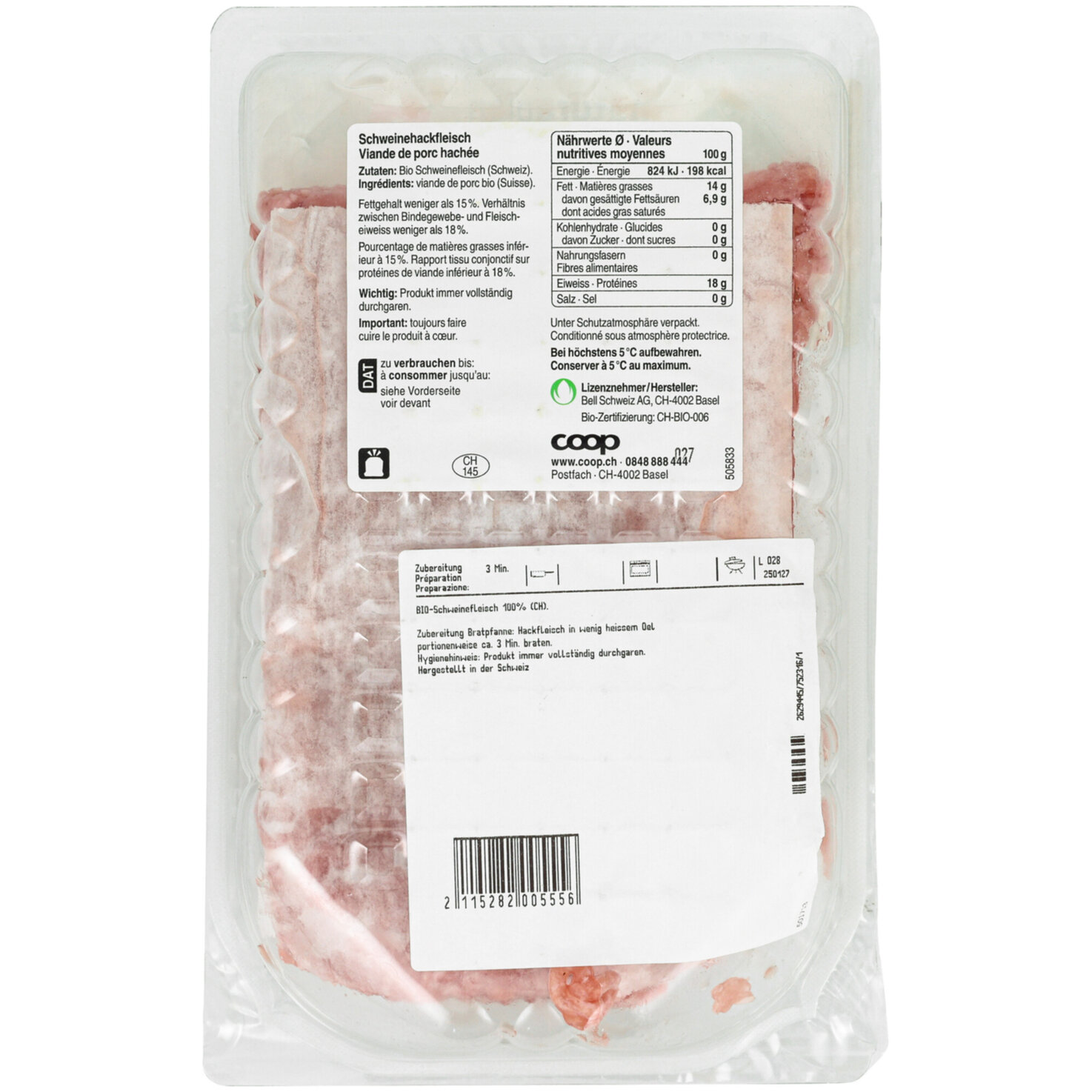 Bio Schweinshackfleisch ca. 300g