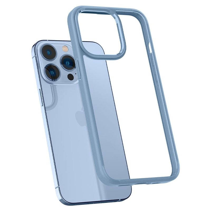 iPhone 13 Pro Ultra Hybrid Case Hülle Vergilbungsfrei (ACS04132) - Transparent / Blau