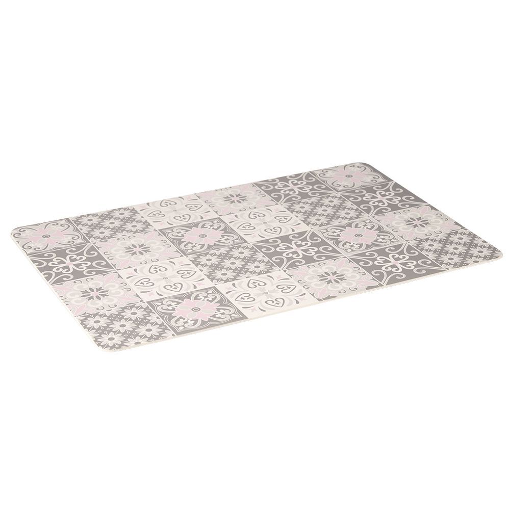 Set de table vinyle imprimé carreaux ciment gris 45x30 cm