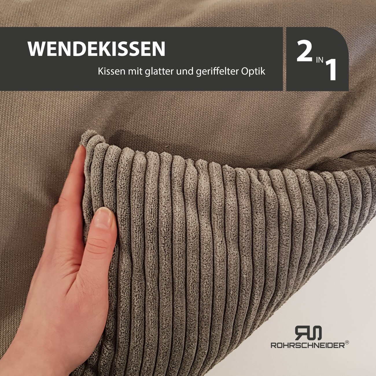 Rohrschneider Hundesofa XXL mit Gratis-Beigabe, weicher Cord
