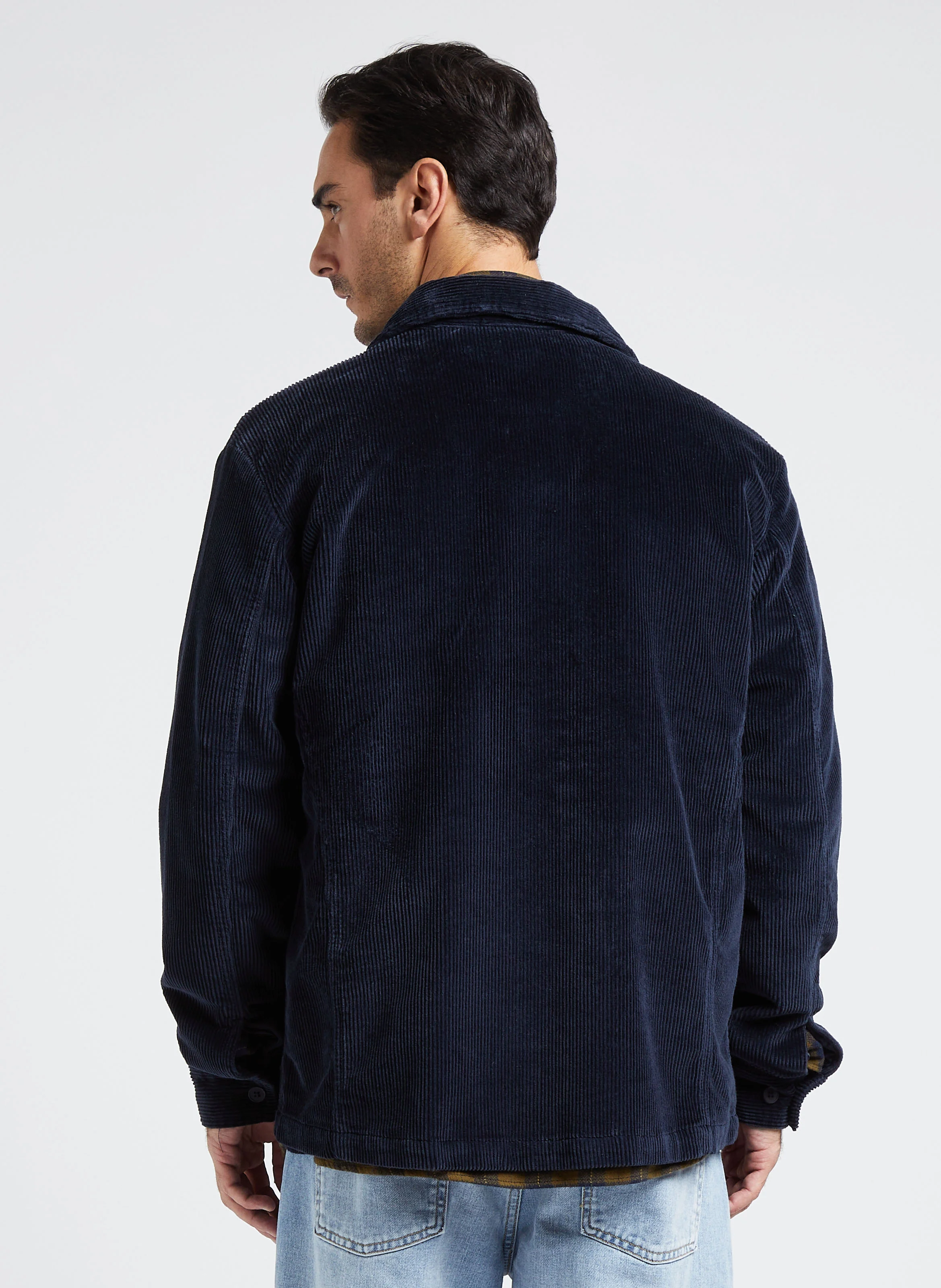 Veste col classique en coton bio | Bleu