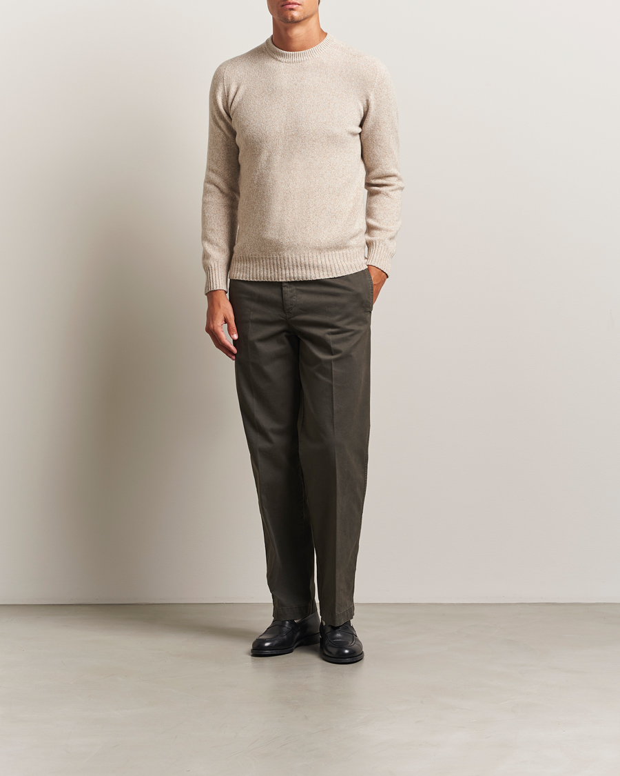 Oscar Jacobson Tanker Cotton Trousers Olive