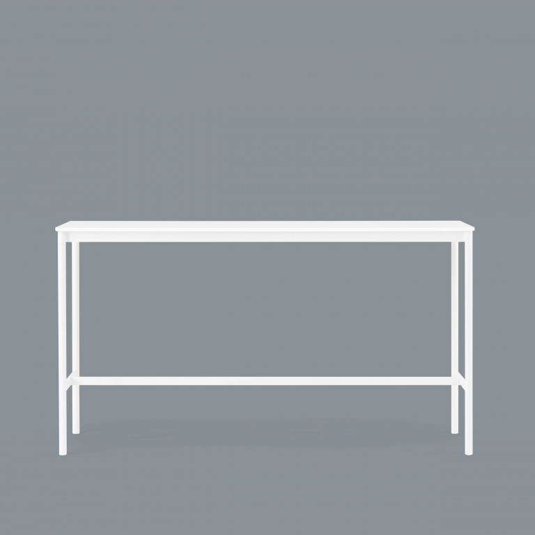 Muuto Base High statafel 190x50 zwart, multiplex rand