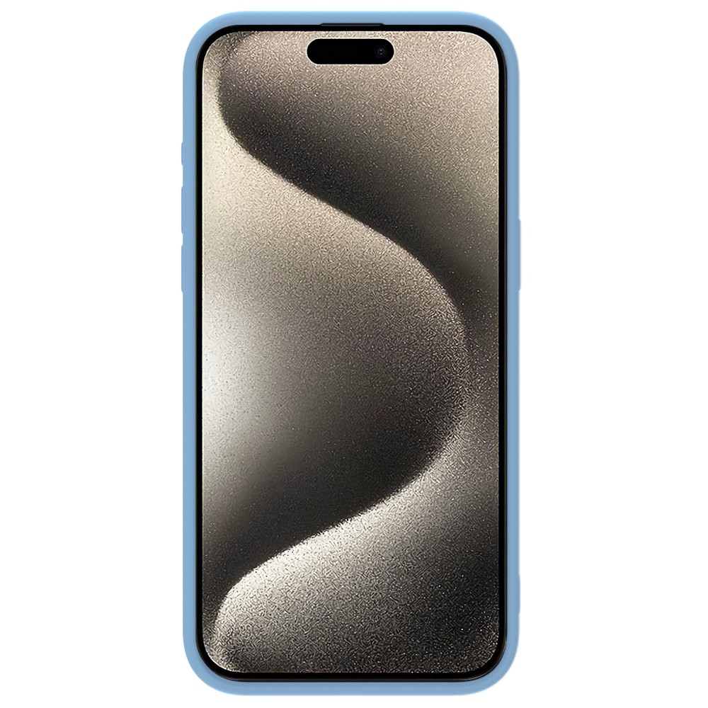 iPhone 15 Pro MagSafe Silikon Schutz Hülle Cam-Slider Kameraschutz - Hellblau