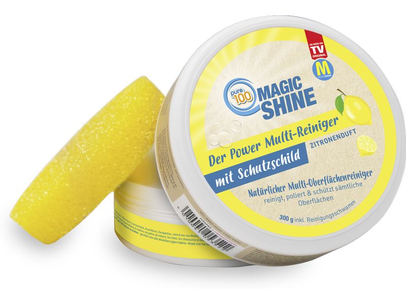 Pure100 Allzweckreiniger Magic Shine Pure 100 300 g Power Multi-Reiniger mit Schutzschild