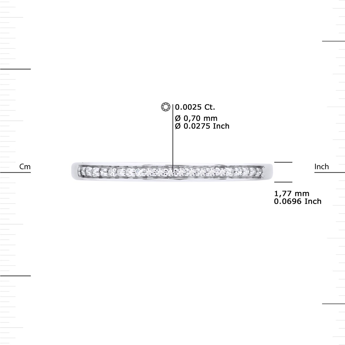 Alliance fine Diamants 0,050 Cts Joaillerie Or Blanc