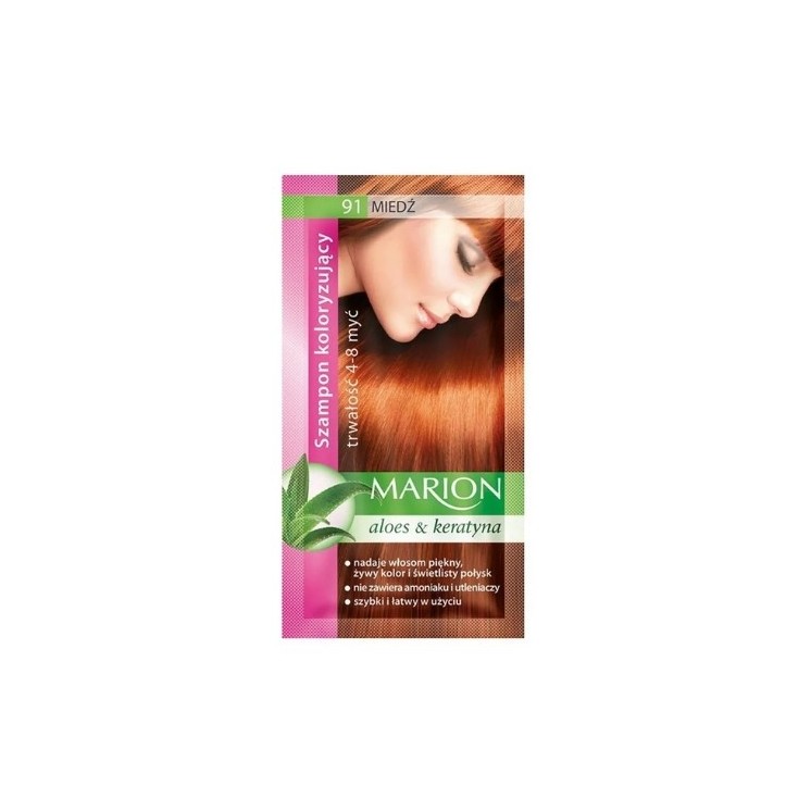 Marion Färbeshampoo mit Aloe-Extrakt 4-8 Wäschen /91/ Kupfer 40 ml