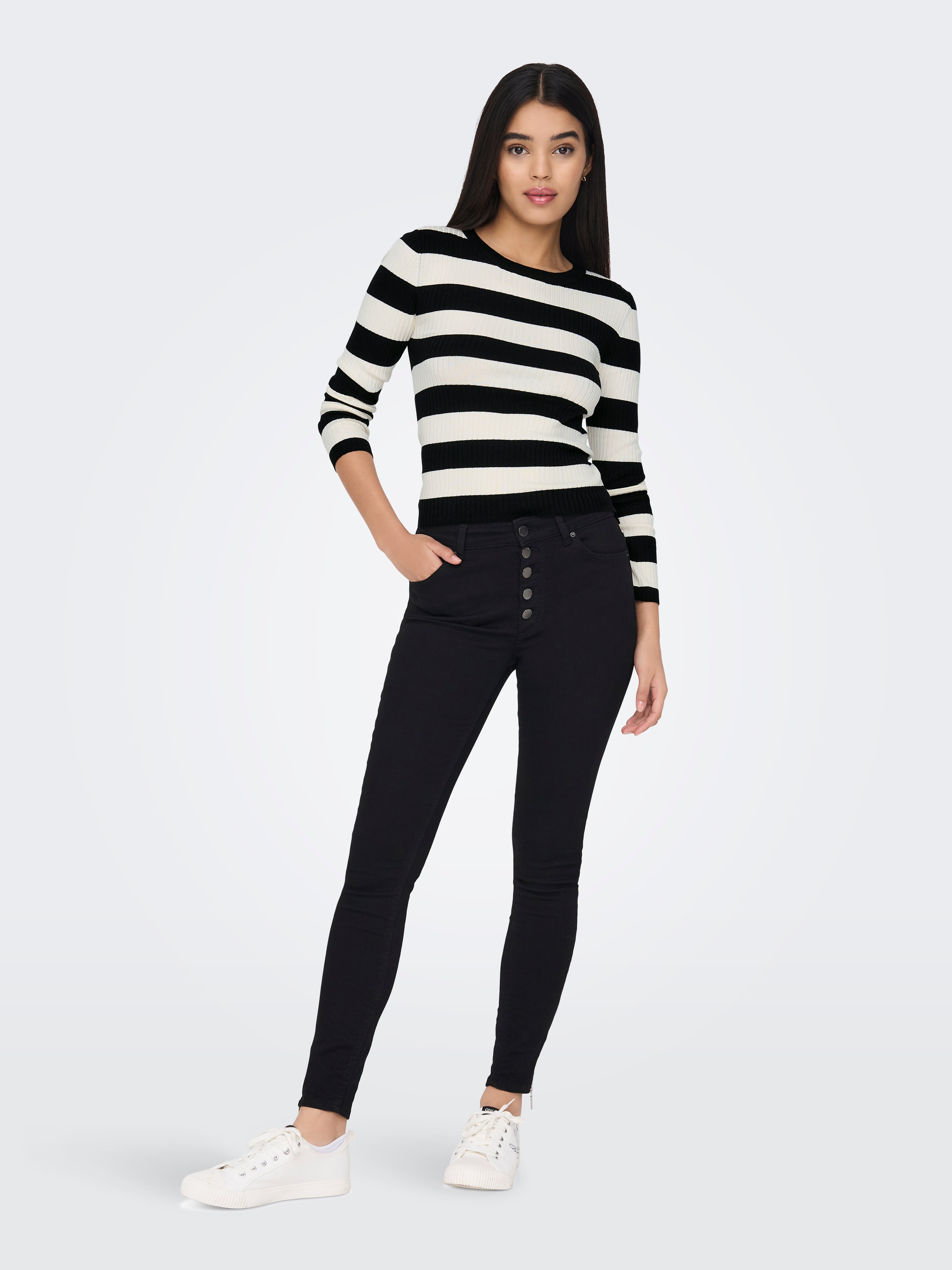 JDYPLUM Strickpullover Black