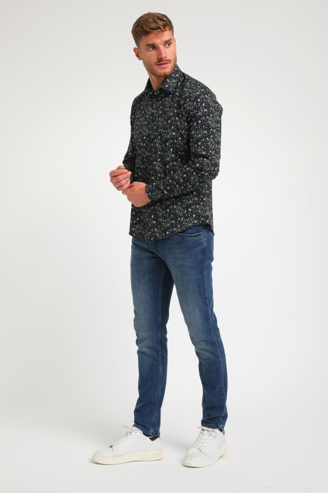 Gabbiano blauwe heren overhemd
