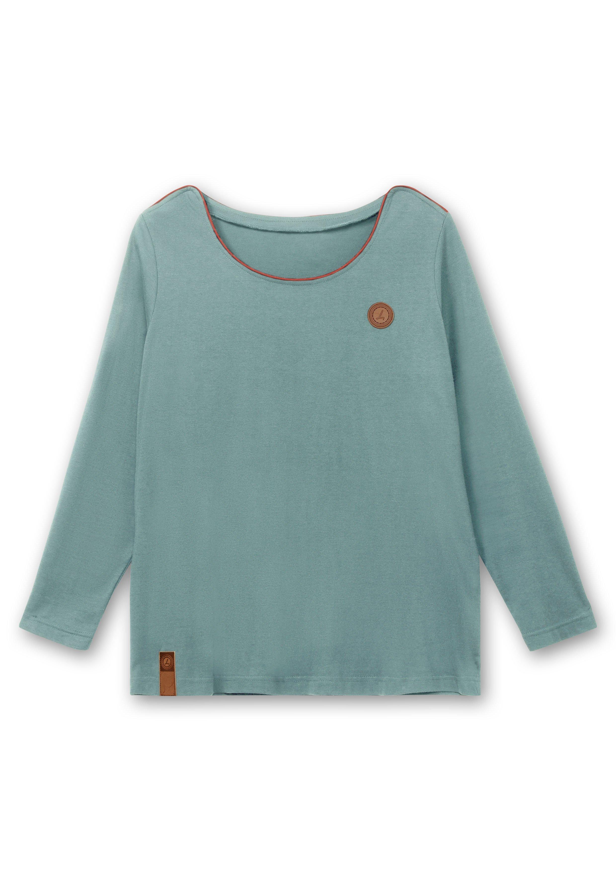 Langarmshirt mit Kontrastpaspeln