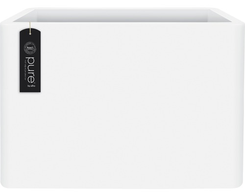 elho Pure Soft Brick Divider plantenbak, kunststof, 79 x 30 x 59 cm, wit, inclusief wielen