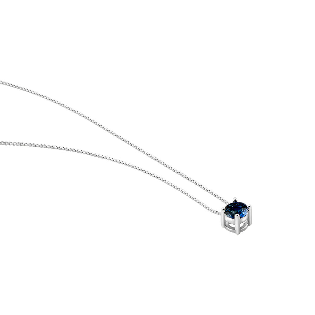 Collier Dwight Argent Blanc Oxyde De Zirconium Bleu
