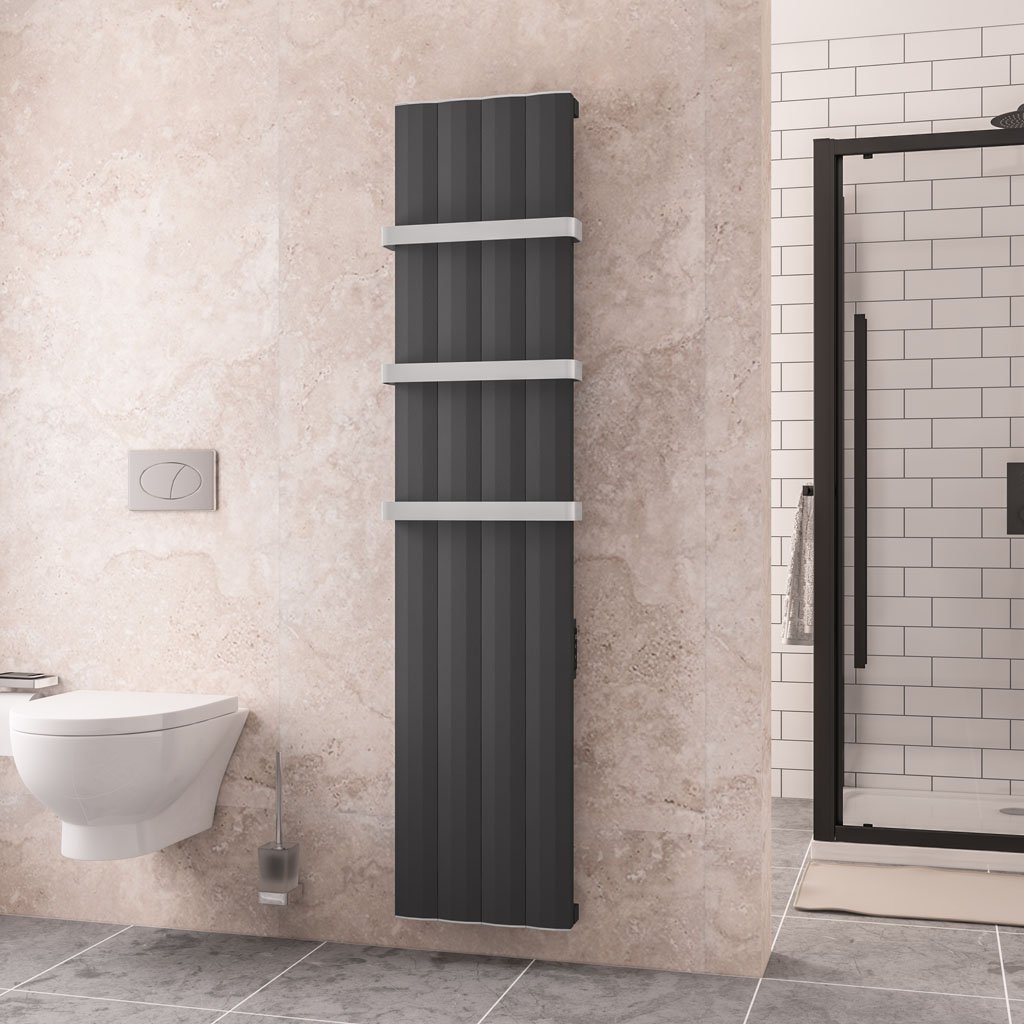 Eastbrook Derwent elektrische paneelradiator 40x180cm 800W antraciet