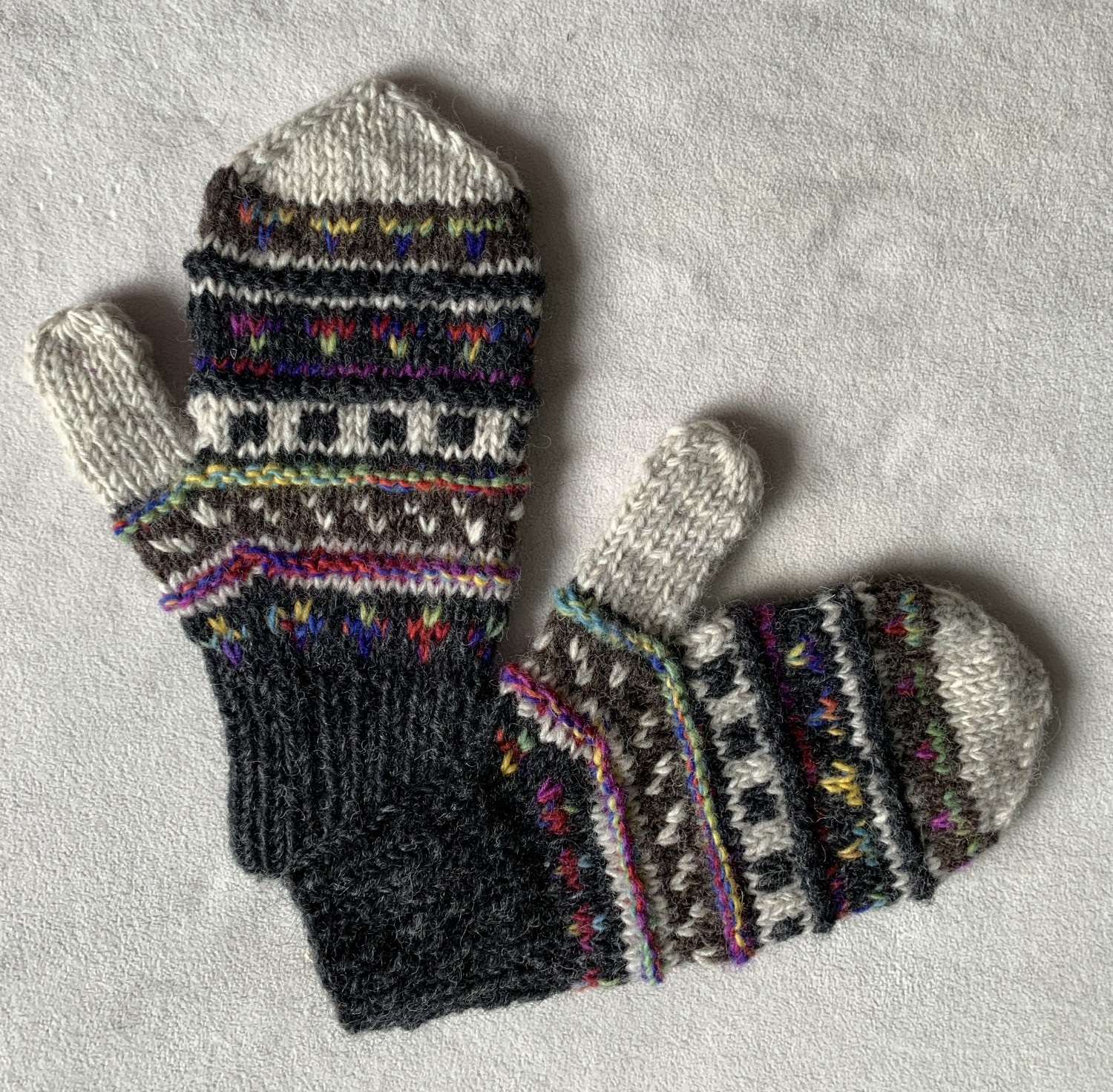 Handschuhe aus Wolle, multicolor günstig bestellen