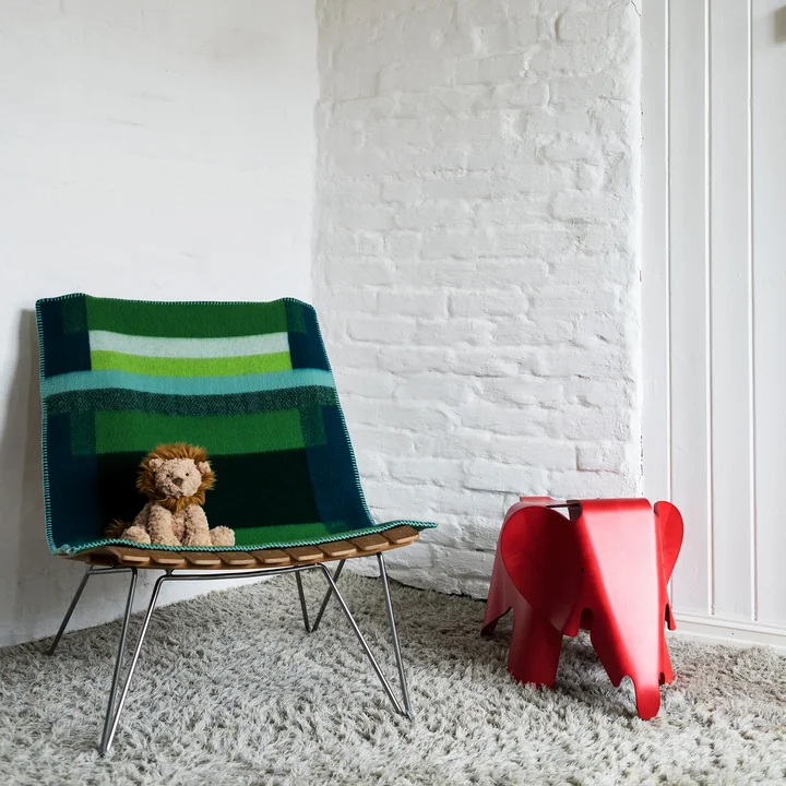 Røros Tweed - Mikkel Baby Wolldecke 100 x 67 cm, grau