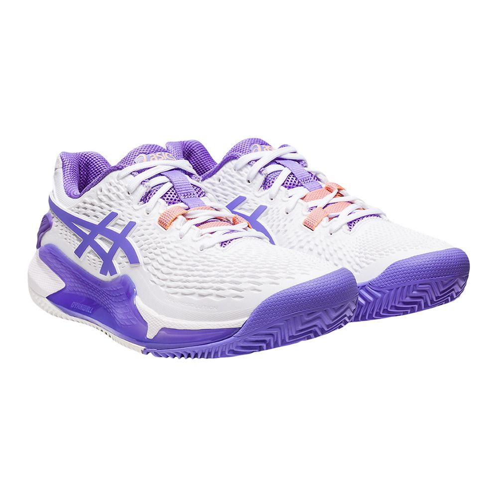 Asics GEL-RESOLUTION® 9 CLAY - Chaussures tennis Femme white/amethyst
