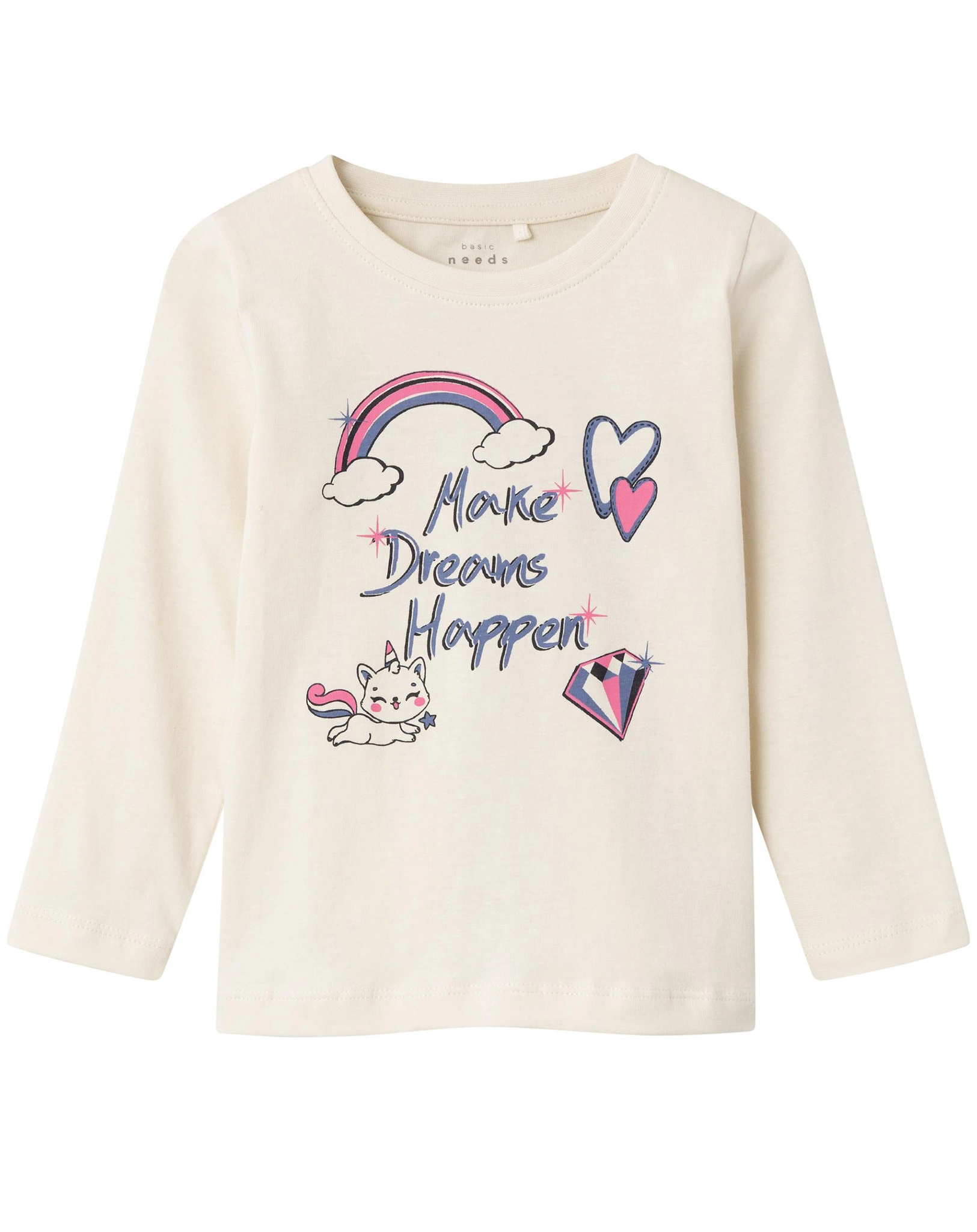 Langarmshirt NMFVIOLET MAKE DREAMS HAPPEN in jet stream
