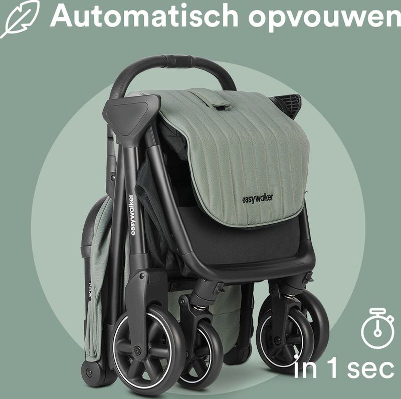 Easywalker - Jackey² - Buggy - Agave Groen - Lichtgewicht - Automatisch Opvouwbaar