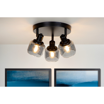 Lucide BJORN plafondspot Ø 38 cm Zwart
