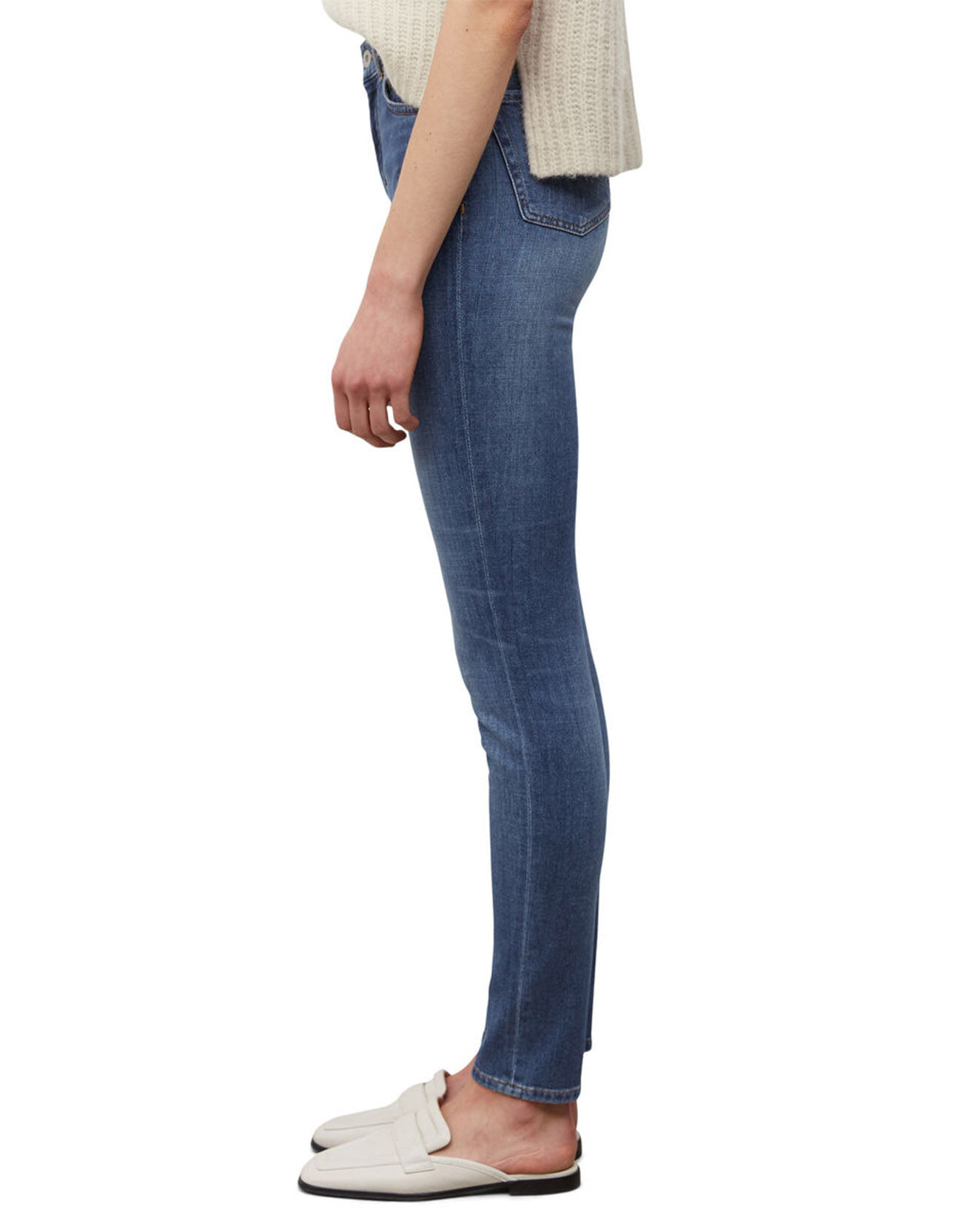 Marc O'Polo Jean Skinny Taille haute bleu moyen