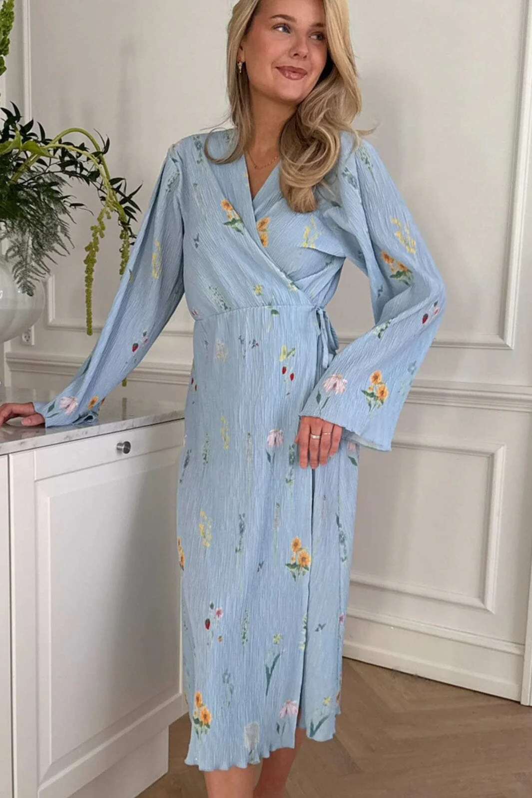 BYIC Ofeliaic Long Wrap Dress A23640