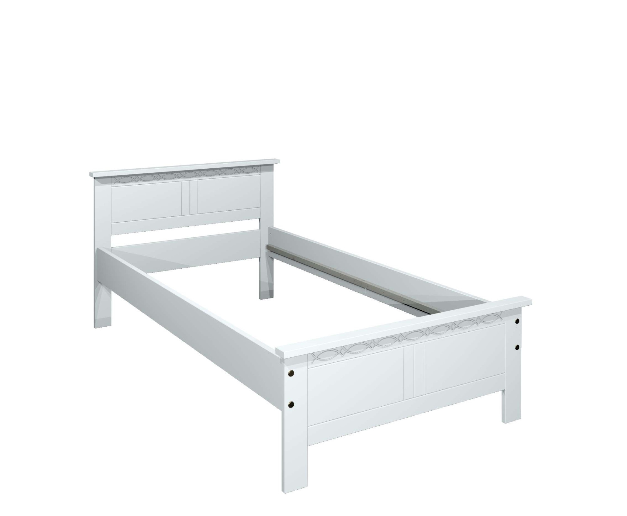 Home affaire Massivholzbett »Indra, TOPSELLER, Landhausstil, edles Design,zertifiziertes Massivholz« Breite/Belastbarkeit 180cm/220 KG, 140cm/180 KG, 90cm/120 KG,  mit dekorativen Fräsungen, in 2 Breiten und Farben