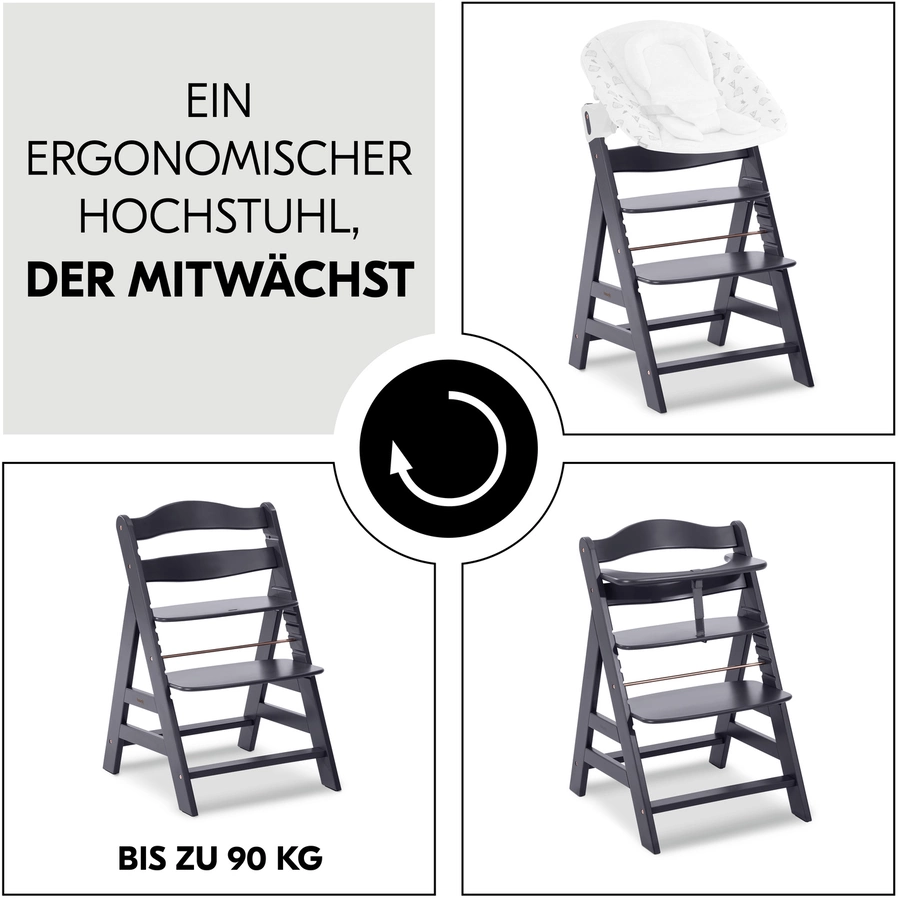 hauck Hochstuhl Alpha Plus Dark Grey