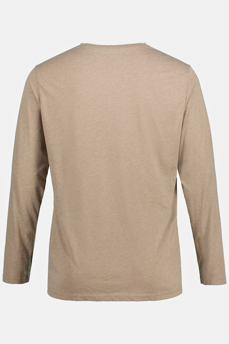 JP 1880 Henley, Basic, Shirt, Langarm, Knopfleiste, bis 8XL