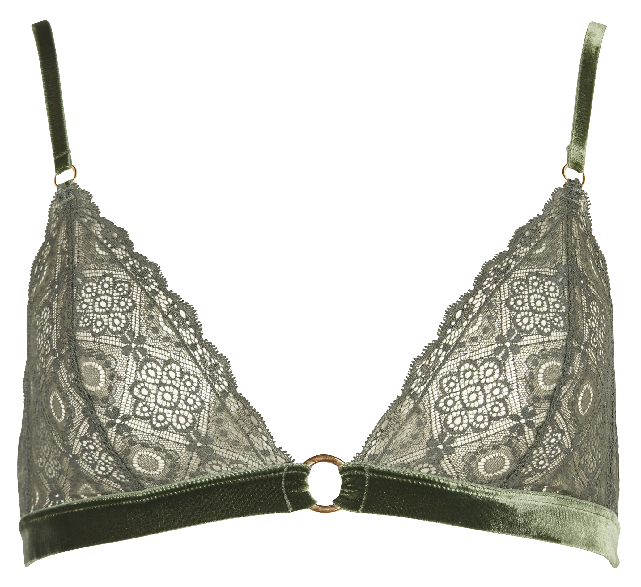 JANE B - Soutien-gorge triangle en dentelle | Vert