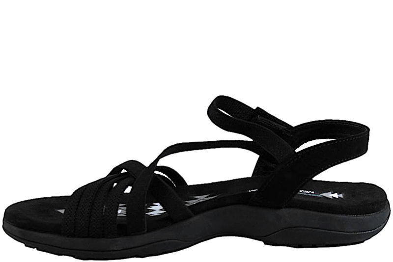 SKECHERS REGGAE SLIM-SUMMER HEAT BLACK SANDAL