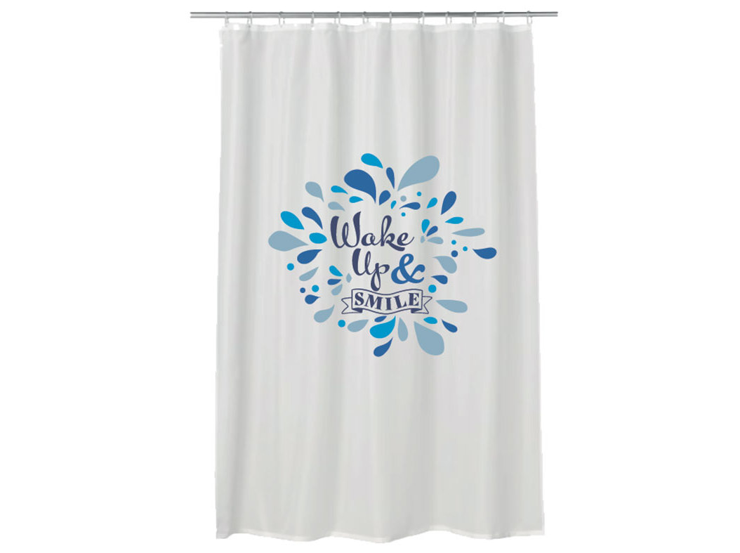 CORTINA DUCHE WAKE UP & SMILE ACTUEL PEVA 180X200CM