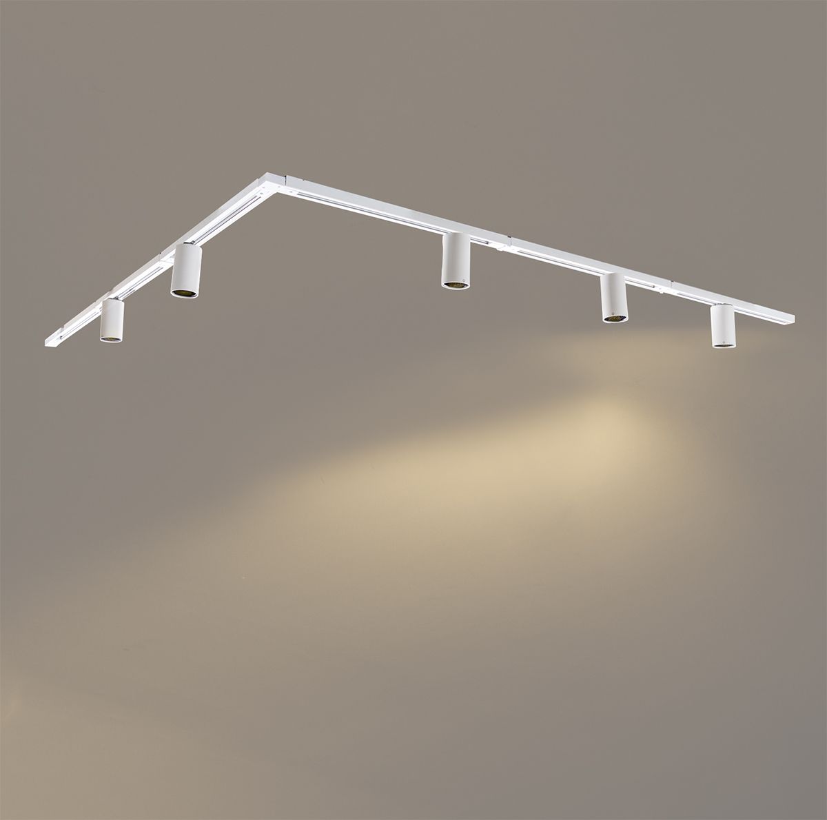 Modern railsysteem met 5 spots wit 1-fase GU10 35mm - Iconic Ruby