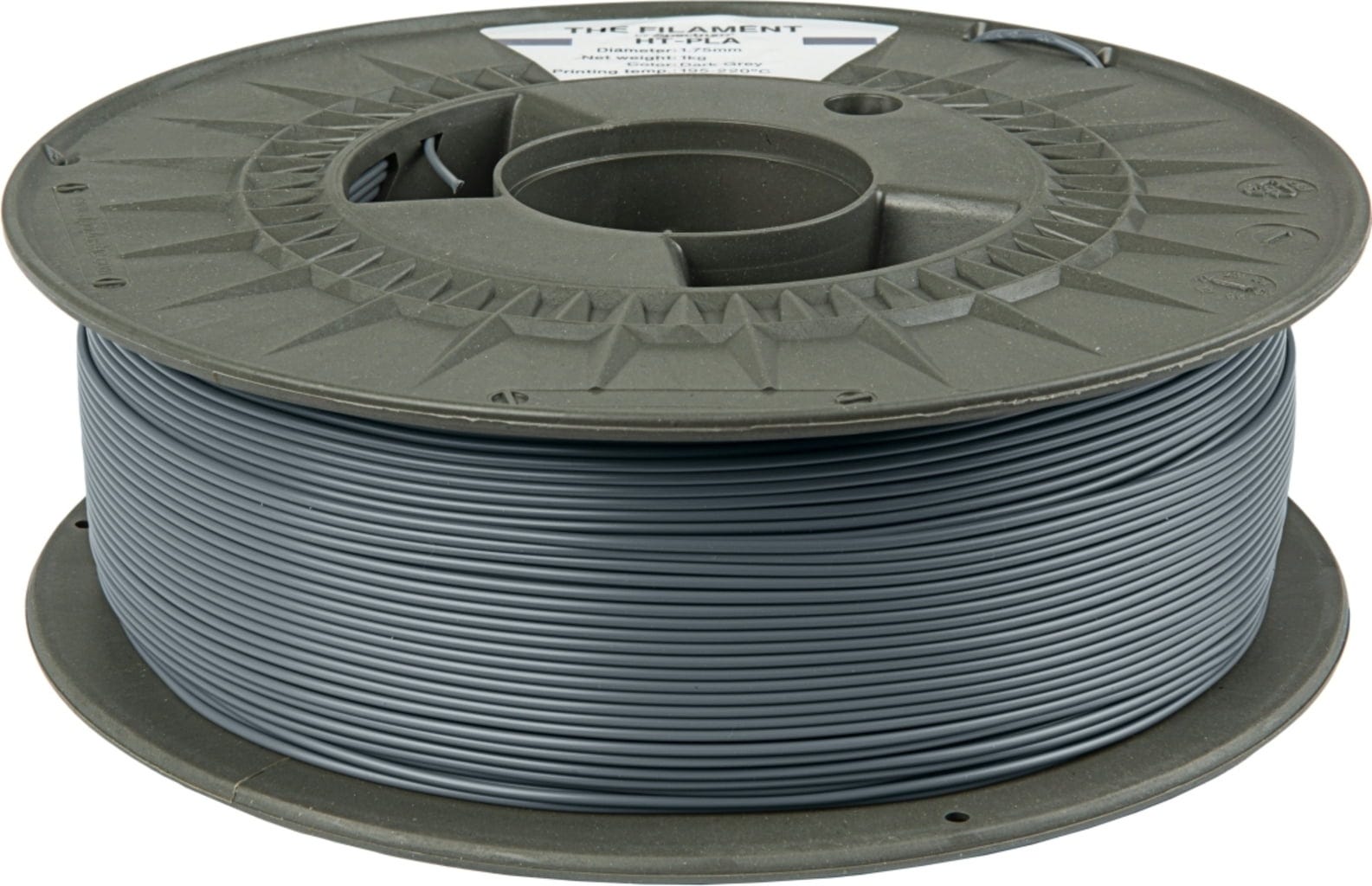 The Filament  HT-PLA Dark Grey, 1,75 mm / 1000 g    Hitzebeständiges PLA Filament in Dark Grey