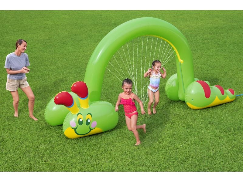 Bestway Jumbo Caterpillar Sprinkler 338 x 110 x 188 cm Wassersprinklerbogen zum Hindurchlaufen