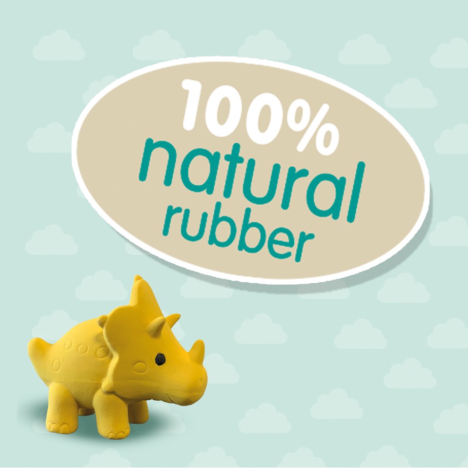SES Creative - Badedyr - Triceratops - naturgummi